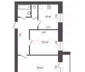 2-комн, 59кв м, этаж 6/9 Владимирское шоссе, 12А