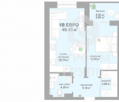 1-комн, 49 кв м, этаж 6/17 ул Жуковского, 18