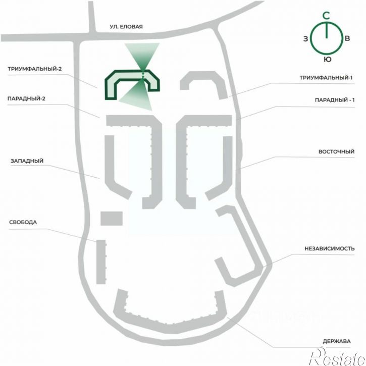 2-комн квартира в новом доме Ковров, Еловая улица, 11